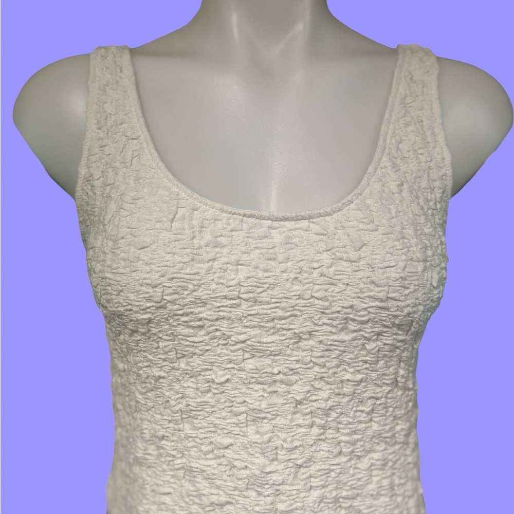 A New Day Cream Textured Sleeveless crop top